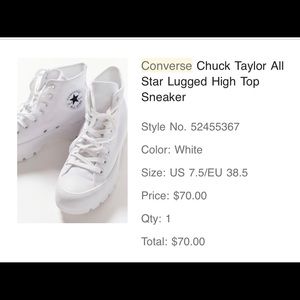 COPY - Converse Lugged High Top Sneaker